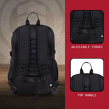 Concept One Element Backpack, Vertical Logo Skate Pack, Multi - Compartment Storage, Reflective Bungee Cord, Black