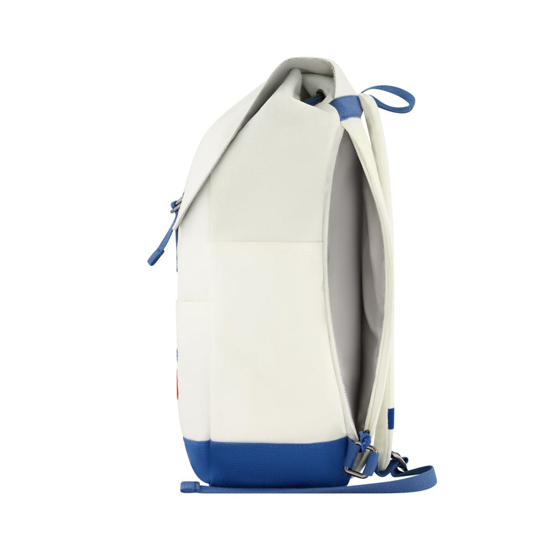 Concept One New Balance Canvas Backpack, Casual Commuter Travel Bag for Men and Women, Blue/White, 19.5 Inches