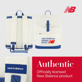 Concept One New Balance Canvas Backpack, Casual Commuter Travel Bag for Men and Women, Blue/White, 19.5 Inches