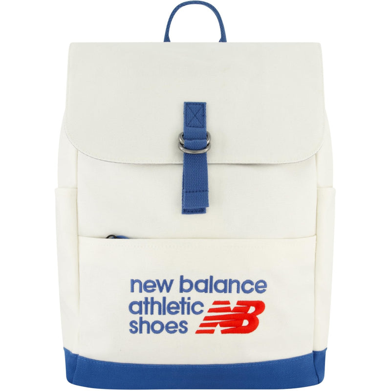Concept One New Balance Canvas Backpack, Casual Commuter Travel Bag for Men and Women, Blue/White, 19.5 Inches