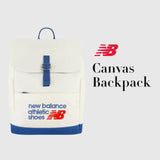 Concept One New Balance Canvas Backpack, Casual Commuter Travel Bag for Men and Women, Blue/White, 19.5 Inches