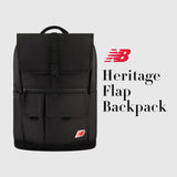 Concept One New Balance Flap Duffel Backpack, Legacy Icon Commuter Travel Bag for Men and Women, Black, 19 Inch