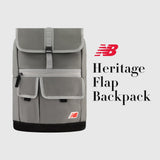 Concept One New Balance Flap Duffel Backpack, Legacy Icon Commuter Travel Bag for Men and Women, Grey, 19 Inch