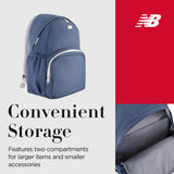 Concept One New Balance Heritage Laptop Backpack, Casual Commuter Travel Bag for Men and Women, Indigo, 18 Inches