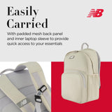 Concept One New Balance Heritage Laptop Backpack, Casual Commuter Travel Bag for Men and Women, Taupe, 18 Inches