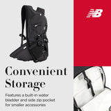 Concept One New Balance Hydration Backpack, Performance Bag for Men and Women, Black, 15 Liters