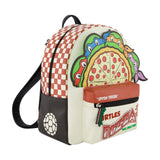 Concept One Teenage Mutant Ninja Turtles Mini Backpack, TMNT Small Travel Bag for Men and Women, Adjustable Shoulder Straps, Pizza, 10 Inch