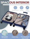 CONCEPTEN Luggage Sets 5 Piece,Lightweight,Impact - Resistant,Wear - Resistant Suitcases with Wheels, Hardshell Suitcase Set with Spinner Wheels, PP Carry on Luggage Set with TSA Lock, Travel Luggage