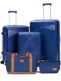 CONCEPTEN Luggage Sets 5 Piece,Lightweight,Impact - Resistant,Wear - Resistant Suitcases with Wheels, Hardshell Suitcase Set with Spinner Wheels, PP Carry on Luggage Set with TSA Lock, Travel Luggage