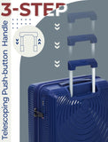 CONCEPTEN Luggage Sets 5 Piece,Lightweight,Impact - Resistant,Wear - Resistant Suitcases with Wheels, Hardshell Suitcase Set with Spinner Wheels, PP Carry on Luggage Set with TSA Lock, Travel Luggage