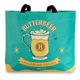 ConQuest Journals Harry Potter Butterbeer Tote Bag, Durable Woven Polyester, Snap Closure, Patterned Inside Pocket, Elastic Wand/Pen Loop, 18'' x 14'' x 4'', Officially Licensed Wizarding World Merch