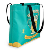 ConQuest Journals Harry Potter Butterbeer Tote Bag, Durable Woven Polyester, Snap Closure, Patterned Inside Pocket, Elastic Wand/Pen Loop, 18'' x 14'' x 4'', Officially Licensed Wizarding World Merch