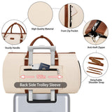 Convertible 2 - in - 1 Garment Bags for Travel, 50L Carry On Garment Duffle Bag With Shoe Compartment Large Weekender Bag for Women Men Hanging Suitcase Suit Travel Duffel Overnight Bags 4pcs Set