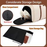 Convertible 2 - in - 1 Garment Bags for Travel, 50L Carry On Garment Duffle Bag With Shoe Compartment Large Weekender Bag for Women Men Hanging Suitcase Suit Travel Duffel Overnight Bags 4pcs Set