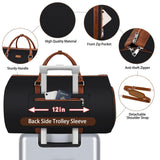 Convertible Garment Duffle Bags for Travel - Carry On Garment Bags With Toiletry Bag, Large Weekender Bags for Women Men 2 in 1 Hanging Suitcase Suit Travel Duffel Bags (2pcs Set, Black)