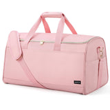 Convertible Travel Garment Bag, Carry on Garment Duffel Bag, 2 in 1 Hanging Dress Suitcase Suit Travel Bags, for Business Trips with Shoe Compartment & Multiple Pockets, AGPTEK (Pink)