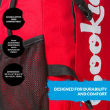 COOKIES Non - Standard Ripstop Nylon Backpack – Durable Tear - Resistant Bag with Heavy - Duty Zippers, Mesh Side Pockets, Adjustable Straps & Laptop Storage – Stylish Streetwear Travel Backpack – Red Camo