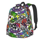 Cool Graffiti Novelty Pattern Backpack School Bag Lightweight Bookbag Casual Daypack for Girls Boys Kids Women Men Travel Laptop 16 Inch