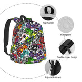 Cool Graffiti Novelty Pattern Backpack School Bag Lightweight Bookbag Casual Daypack for Girls Boys Kids Women Men Travel Laptop 16 Inch