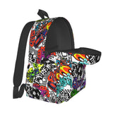 Cool Graffiti Novelty Pattern Backpack School Bag Lightweight Bookbag Casual Daypack for Girls Boys Kids Women Men Travel Laptop 16 Inch