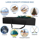 COOLBEBE 45 Inch Tripod Carrying Case - 45x7x7 Inch Storage Bag for Light Stands, Fishing Rods, Tent Poles, and Camera Gear, Water Resistant, Black
