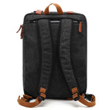 CoolBELL 15.6Inches Convertible Backpack Messenger Shoulder bag Laptop Case Handbag Business Briefcase Multi - functional Travel Rucksack Fits 15.6 Inch Laptop For Men/Women (Cancas Black)