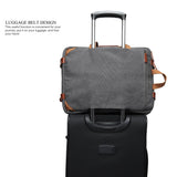 CoolBELL Convertible Backpack Messenger Shoulder Bag Laptop Case Business Briefcase Multi - Functional Travel Handbag Fits 17.3 Inch Laptop for Men/Women (Canvas Dark Grey)