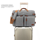 CoolBELL Convertible Backpack Messenger Shoulder bag Laptop Case Handbag Business Briefcase Multi - functional Travel Rucksack Fits 15.6 Inch Laptop For Men/Women (Grey)