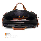 CoolBELL Convertible Backpack Messenger Shoulder Bag Laptop Case Handbag Business Briefcase Multi - Functional Travel Rucksack Fits 17.3 Inch Laptop for Men/Women (Black)