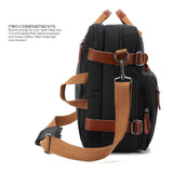 CoolBELL Convertible Backpack Messenger Shoulder Bag Laptop Case Handbag Business Briefcase Multi - Functional Travel Rucksack Fits 17.3 Inch Laptop for Men/Women (Black)