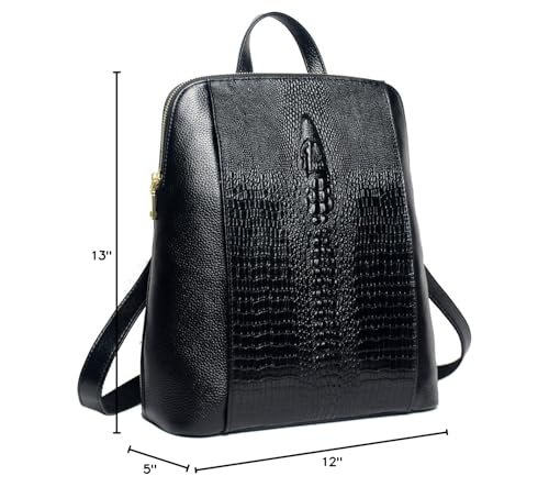 COOLCY Women Real Leather Backpack Shoulder Bag