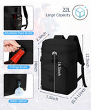 Cooler Backpack, 22L Waterproof Soft Backpack Coolers Leak Proof Beach Backpack Insulated Picnic Lunch Bag for Fishing Camping,Beach,Hiking,Travel - Black