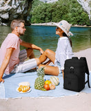 Cooler Backpack, 22L Waterproof Soft Backpack Coolers Leak Proof Beach Backpack Insulated Picnic Lunch Bag for Fishing Camping,Beach,Hiking,Travel - Black