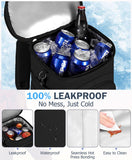 Cooler Backpack, 22L Waterproof Soft Backpack Coolers Leak Proof Beach Backpack Insulated Picnic Lunch Bag for Fishing Camping,Beach,Hiking,Travel - Black