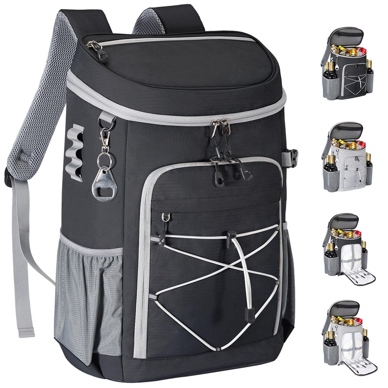 Cooler Backpack, 33 Cans Backpack Cooler Insulated Leak Proof, Portable Lightweight Beach Camping Picnic Thermal Backpack, Soft Ice Chest Cooling Bag Lunch Backpack for Men and Women