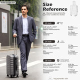 Coolife Expandable Large Checked Luggage with Spinner Wheels, Hard Shell Suitcase TSA Lock Rolling Travel Luggage 28 - inch,Gray