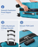 Coolife Hardside ABS Luggage, TSA Lock, Spinner Wheels, 24in Checked