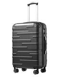 Coolife Hardside ABS Luggage, TSA Lock, Spinner Wheels, 24in Checked