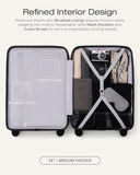 Coolife Luggage 3 Piece Set Durable Upgrade PC Expandable Hardside Lightweight Travel Suitcases with Dual Spinner Wheels & TSA Lock, 20/24/28 (20" Expandable) (Black, 3 - Piece Set (20/24/28))