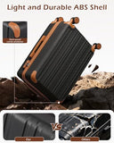 Coolife Luggage, Lightweight and Durable Hardshell, 24 in, apricot black