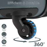 Coolife Luggage Set 3 Piece Hardside PC+ABS Suitcase with TSA Lock, Expandable Large Checked Luggage, Lightweight Rolling Carry On with Spinner Wheels(20/24/28 Inch, Teal)