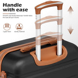 Coolife Luggage Suitcase Spinner Hardshell Lightweight TSA Lock (family set - sakura pink, 4 piece set(16in20in24in28in))
