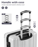 Coolife Luggage, Suitcase with Durable and Lightweight, Checked Luggage with PC+ABS Hardshell, Dual Spinner Wheels, TSA Lock, and YKK Zipper (orange new, M(24in))