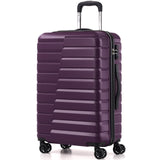 Coolife Medium Luggage Hardside Carry On with Spinner Wheels TSA Lock Telescopic Handle 24inch-Purple