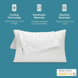 Coop Home Goods Cool Side Travel and Camping Pillowcase, Cooling Travel Pillow Case for Hot Sleepers, Two - Sided Pillow Covers, Cozy Side & Cool Side, Ultra Soft Lulltra Cool Technology