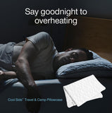 Coop Home Goods Cool Side Travel and Camping Pillowcase, Cooling Travel Pillow Case for Hot Sleepers, Two - Sided Pillow Covers, Cozy Side & Cool Side, Ultra Soft Lulltra Cool Technology