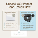Coop Home Goods Original Travel and Camping Adjustable Pillow, Small Camping Pillow with Compressible Stuff Sack, Medium - Firm Memory Foam with Lulltra Washable Cover, CertiPUR - US Certified (19x13)