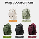 coowoz Lightweight School Bag Casual Daypack College Laptop Backpack for Men Women Water Resistant Travel Rucksack for Sports High School Middle Bookbag for girls（White）