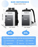 coowoz Travel Backpack Carry On for Women Man Gym Backpack with Laptop Compartment Mochila de Viaje Teacher Personal Item Backpacks Rucksack Airplane Accessories Must Haves,Black Small