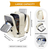 coowoz Travel Backpack For Women Men Airline Approved,Carry On Backpack,Hiking Laptop College Backpacks Waterproof Outdoor Sports Rucksack Casual Daypack Fit 15.6 Inch Backpacks,Beige